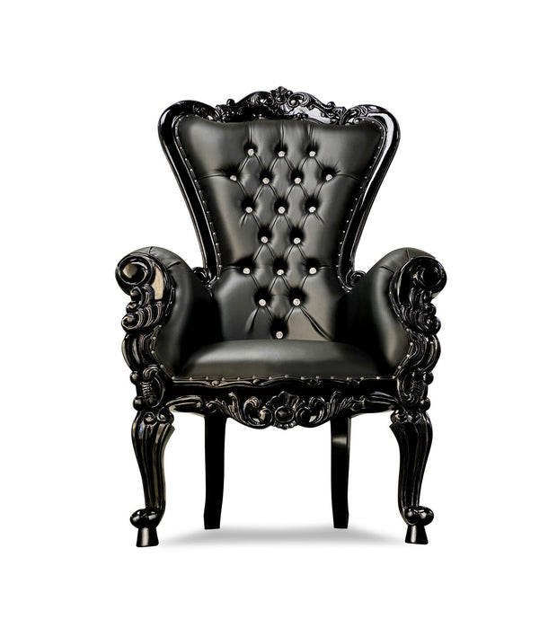 Adult Black Royal Throne Chair