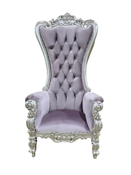 Adult Lavender/Silver Royal Throne Chair