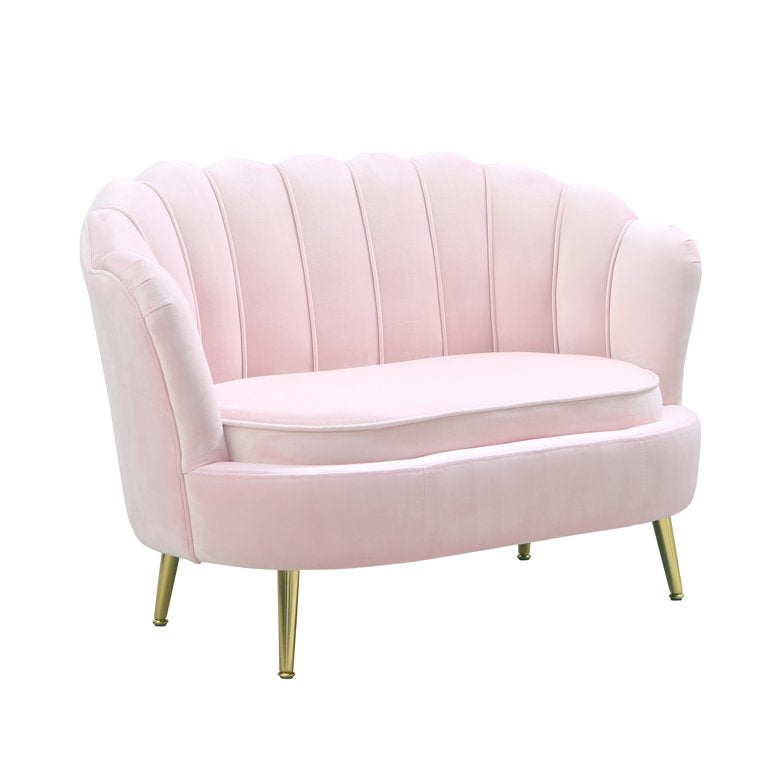 Kids Light Pink Seashell Loveseat Sofa