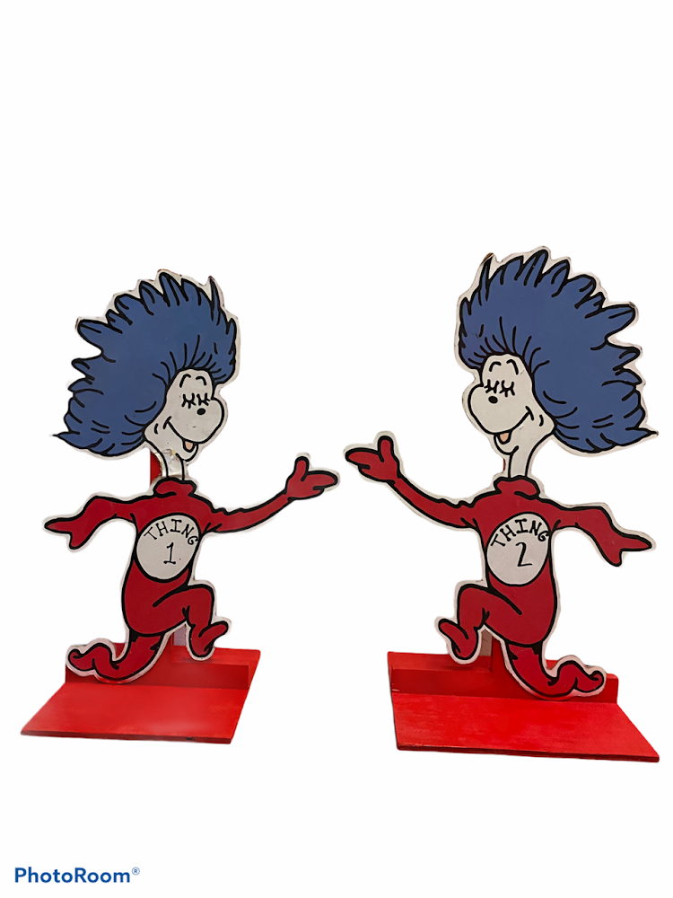 Thing 1 & Thing 2 Wood Cut Out Standee