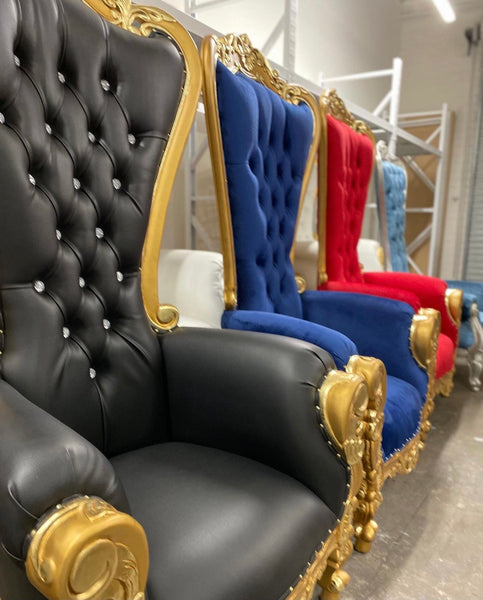 Royal Blue/Gold Royal Throne Chair – Platinum Prop House, Inc.