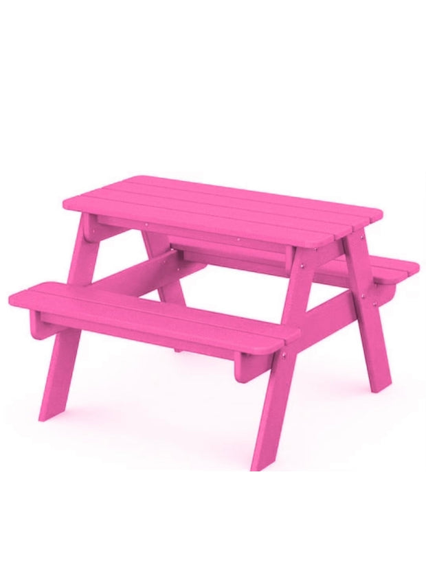 Kids Hot Pink Picnic Table