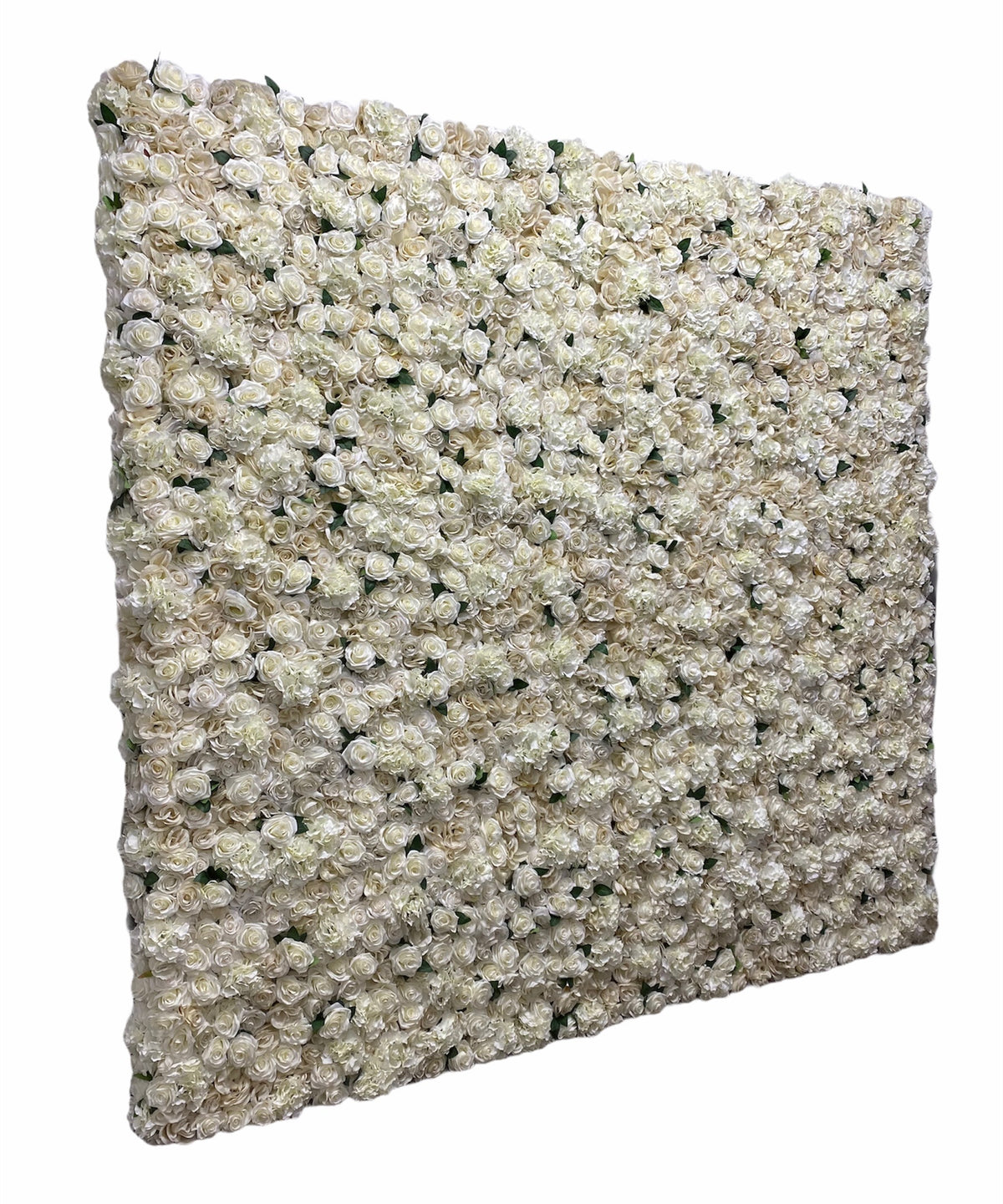 White Silk Flower Wall