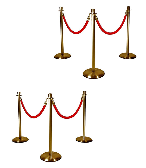 Gold Stanchions w/ Red Ropes