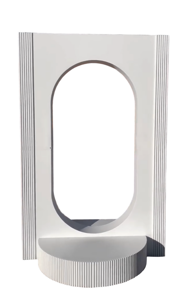 3D White Rectangle Wall With Opening