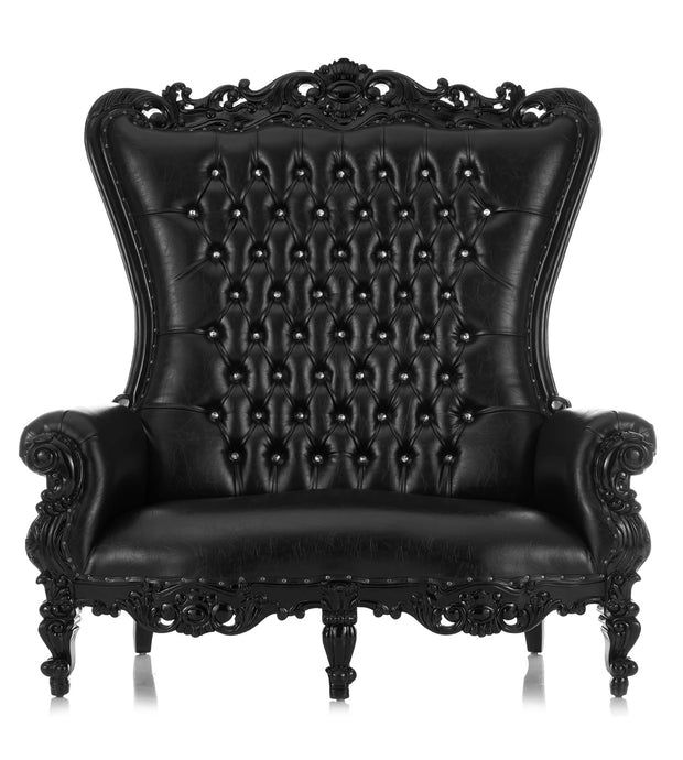 Adult Double All Black Royal Throne Sofa