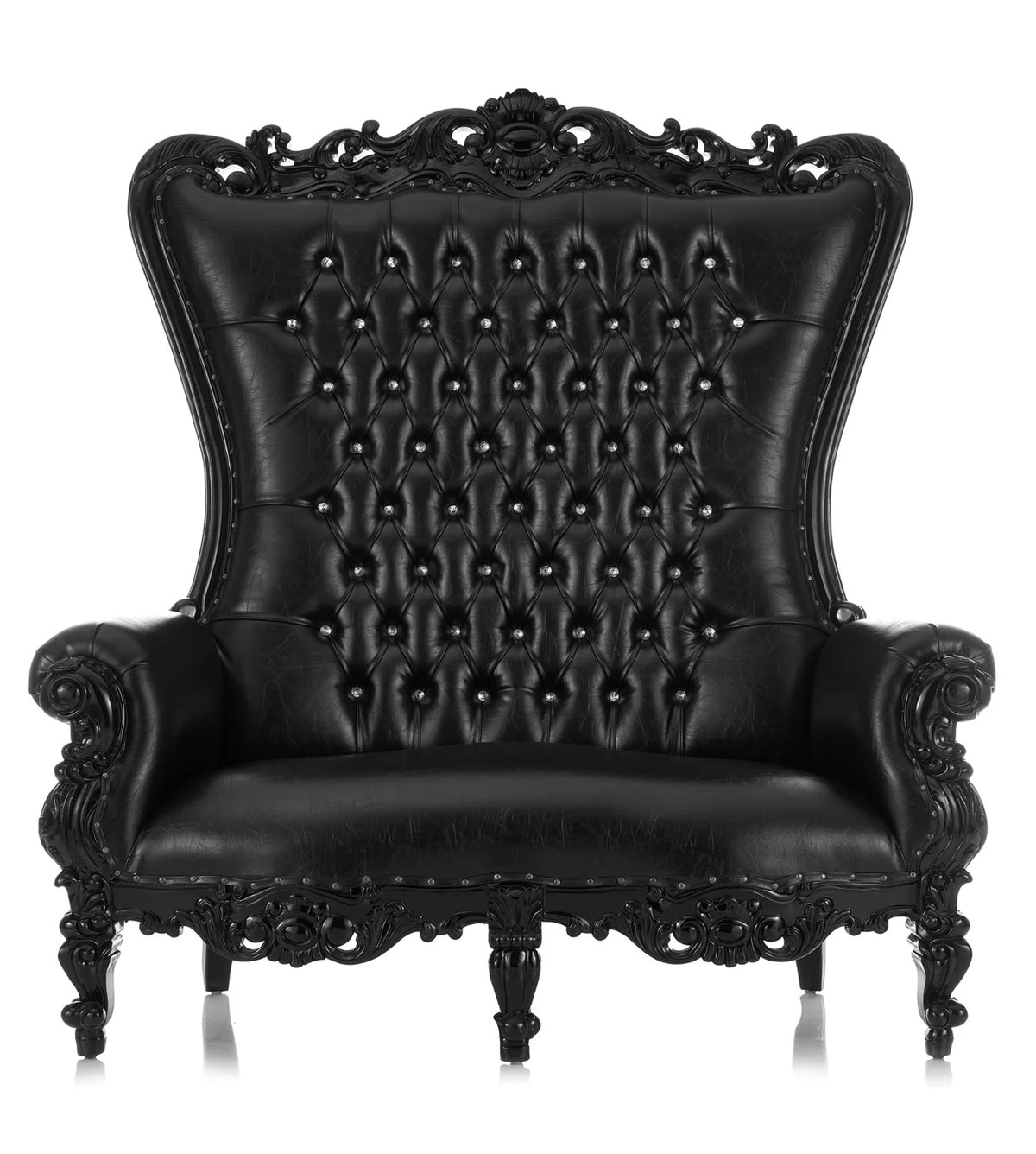 Adult Double All Black Royal Throne Sofa