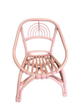 Kids Light Pink Rattan Rainbow Chair
