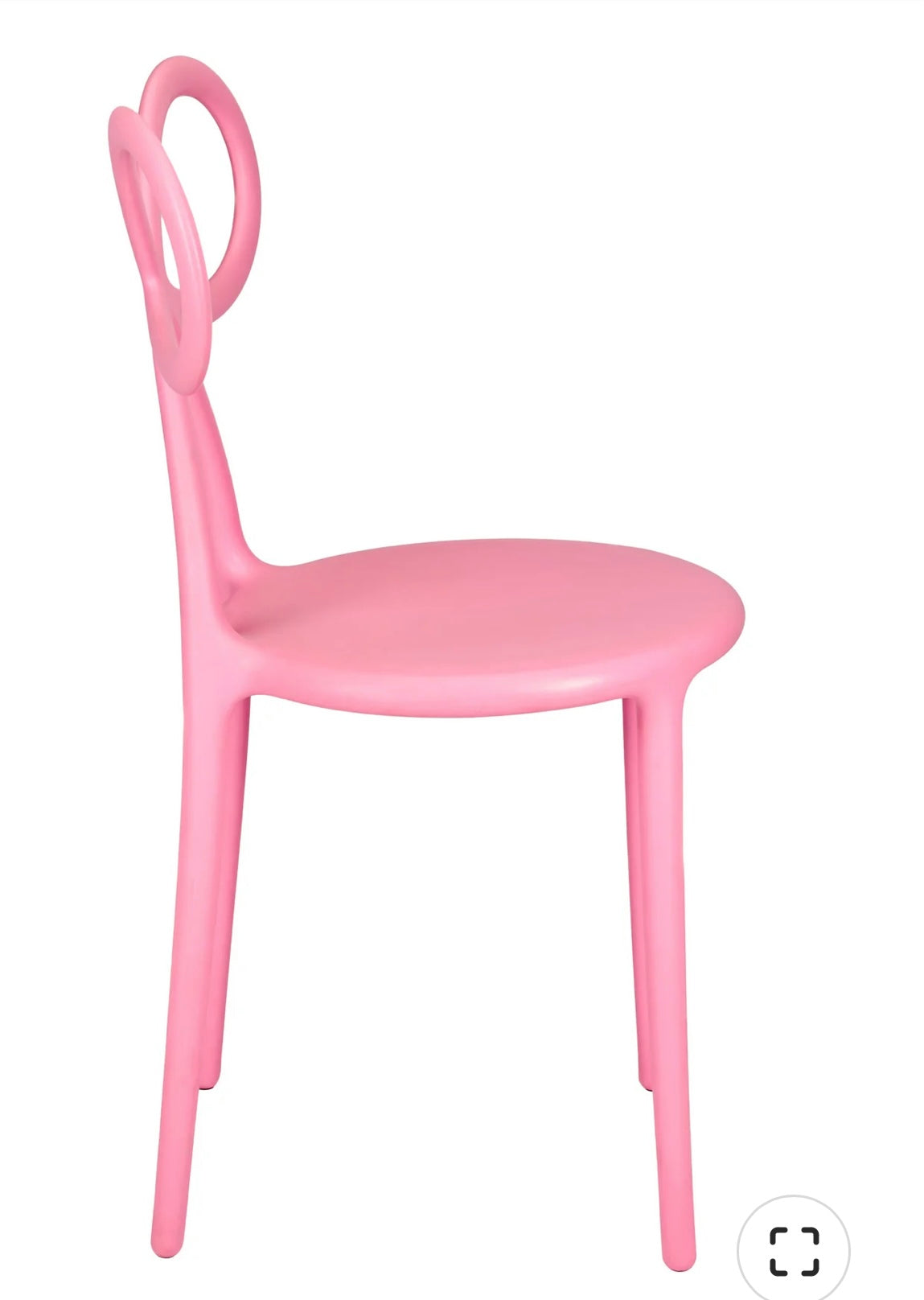 Kids Light Pink Resin Bow Chair