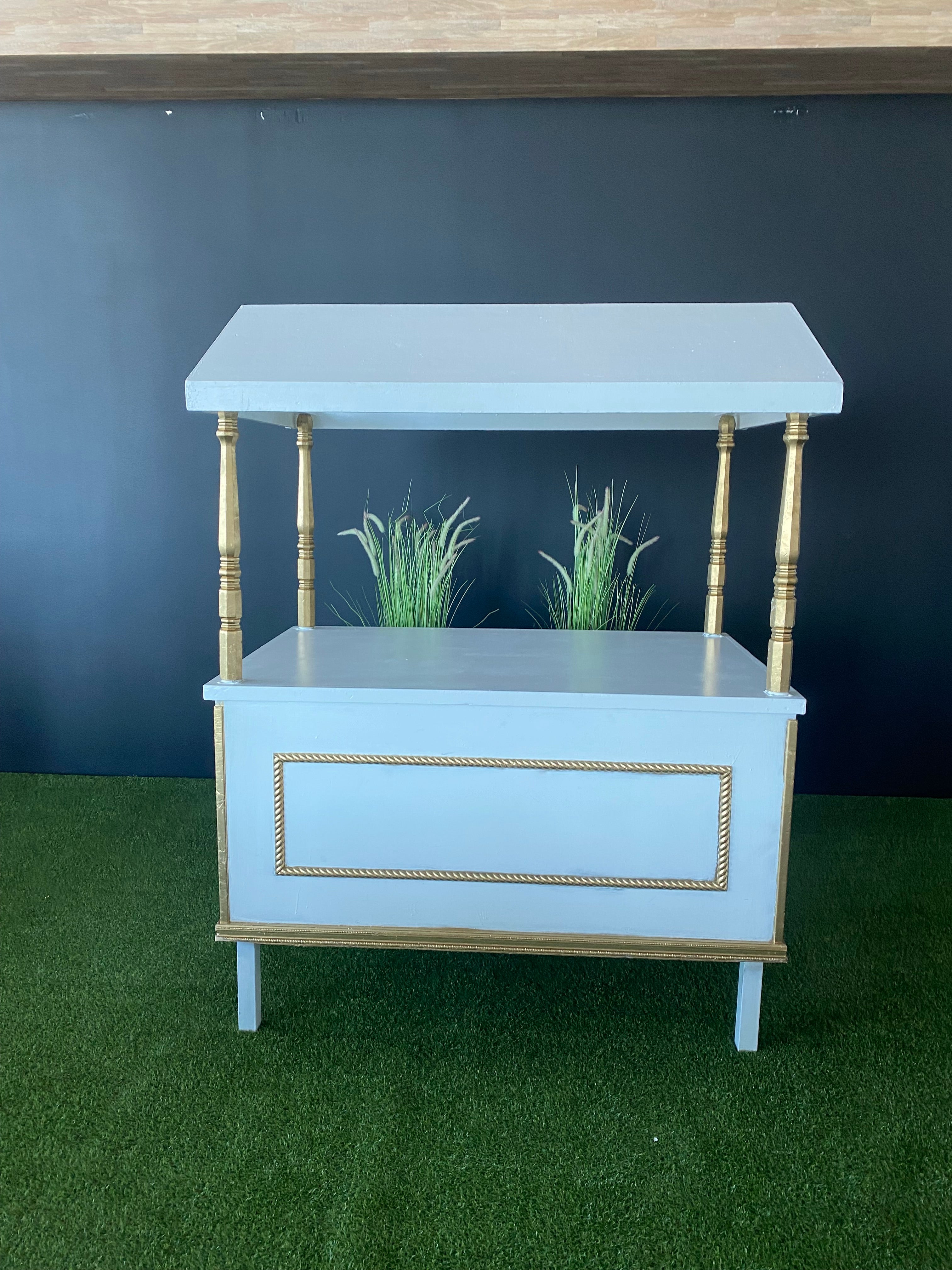 White & Gold Dessert Cart