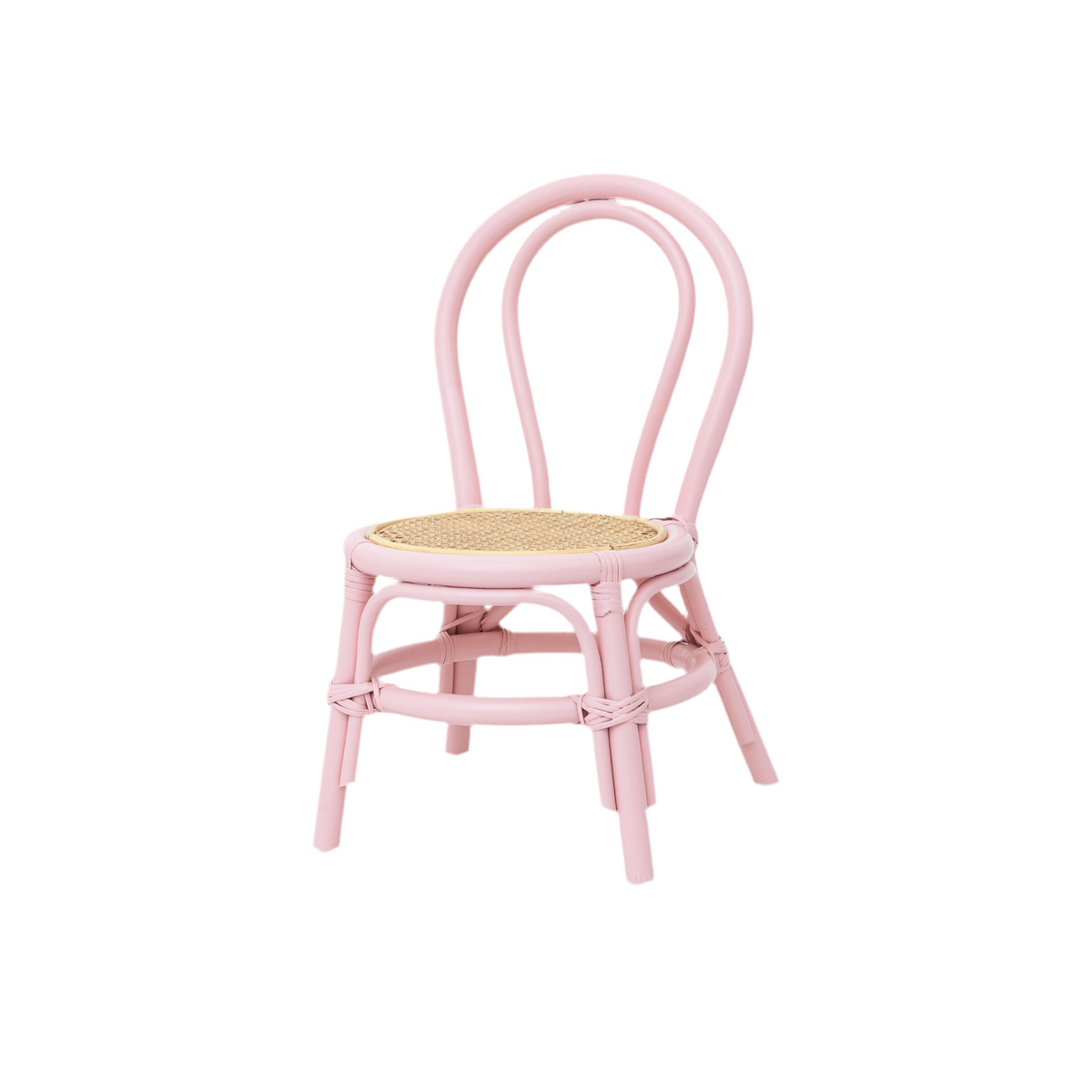 Kids Light Pink Rattan Chair