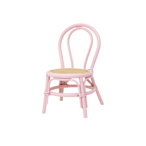 Kids Light Pink Rattan Chair