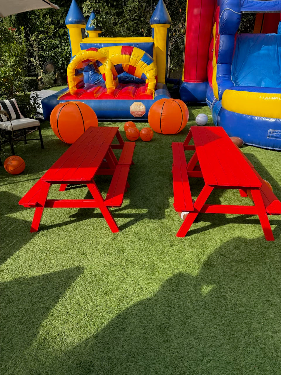 Kids Red Picnic Table