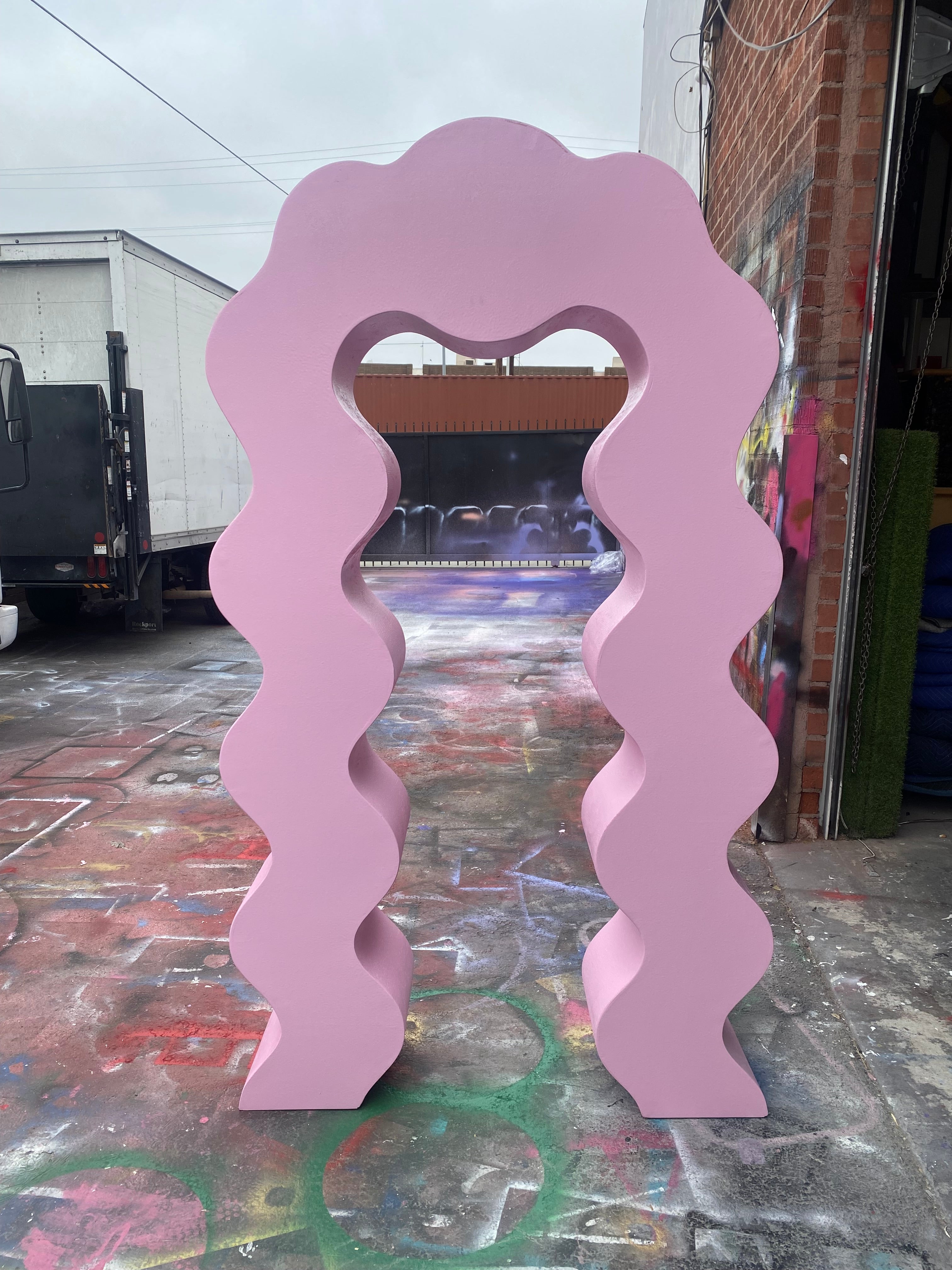Light Pink Wavy Arch
