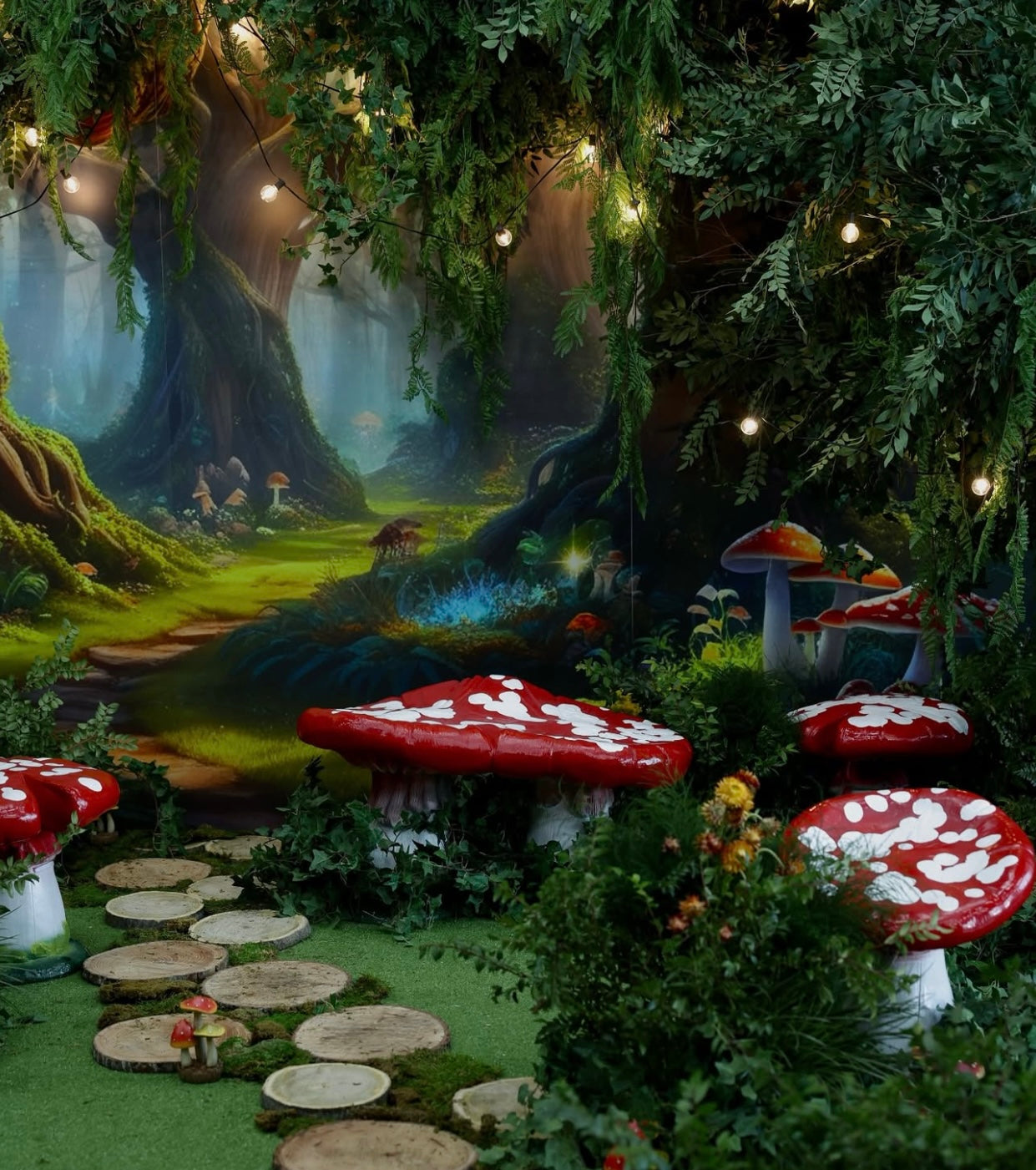 Double Mushroom Stool