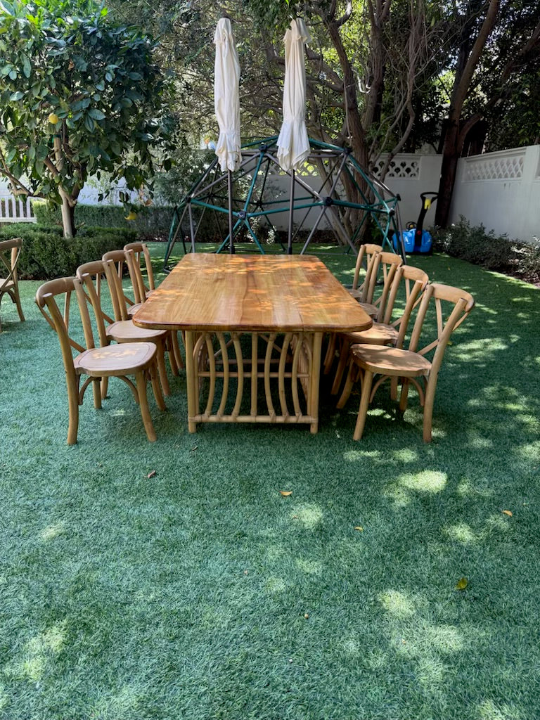 Kids Natural Rattan Rectangular Table