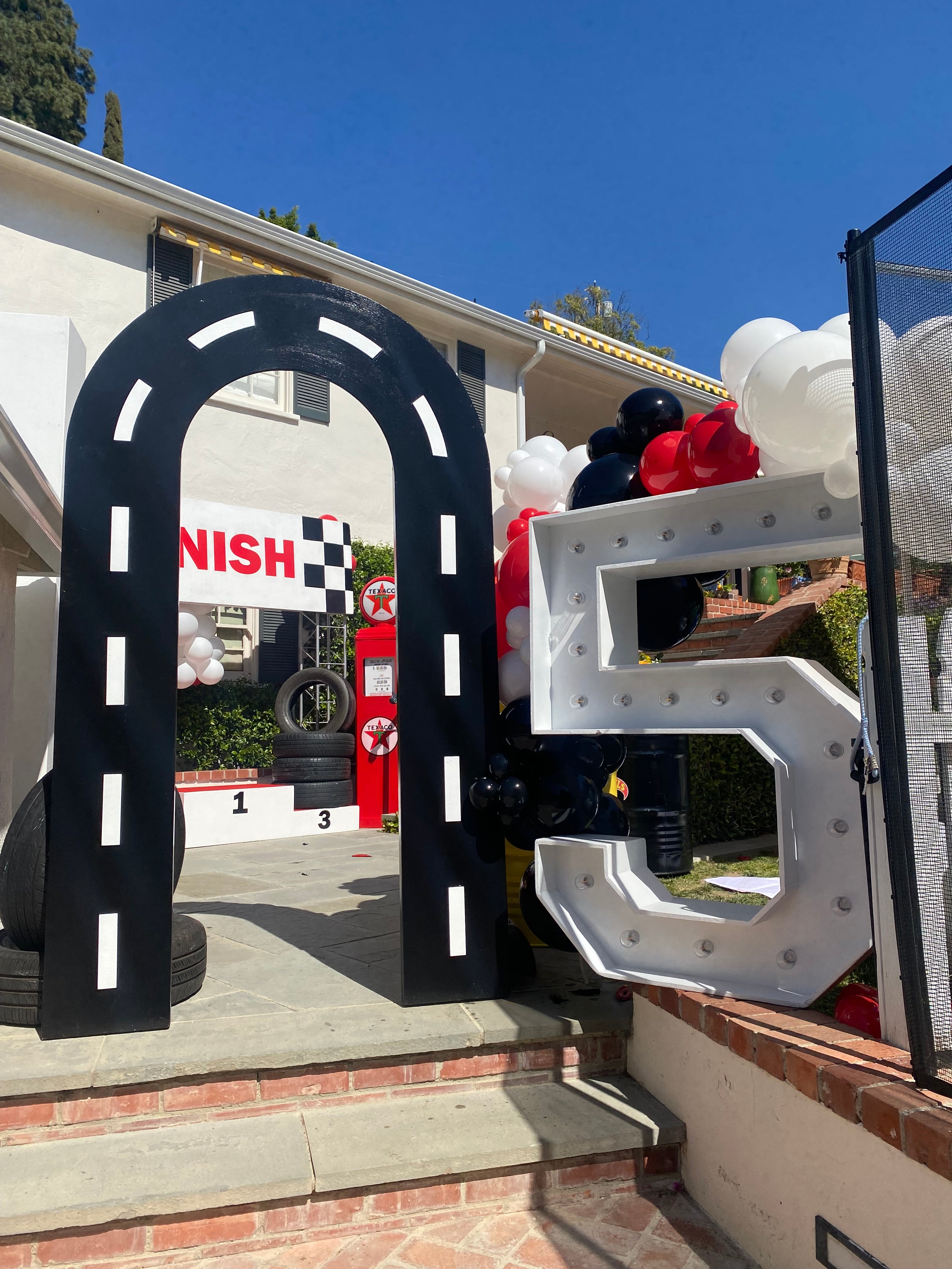Race Car Road Rainbow Arch