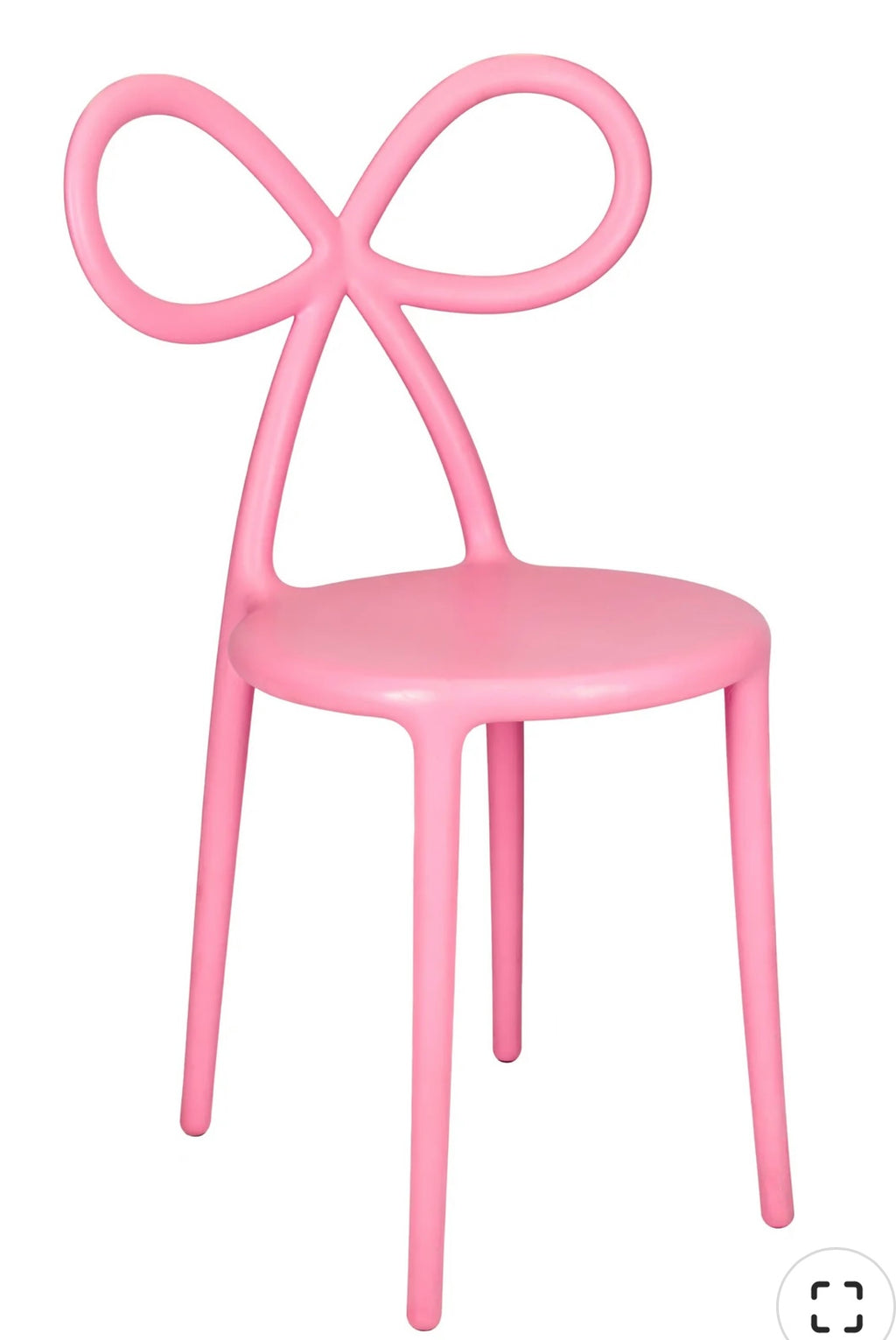 Kids Light Pink Resin Bow Chair