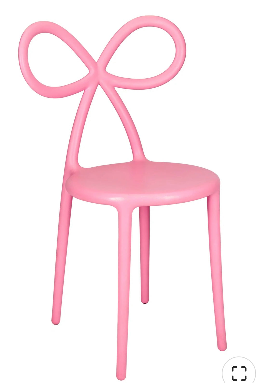 Kids Light Pink Resin Bow Chair