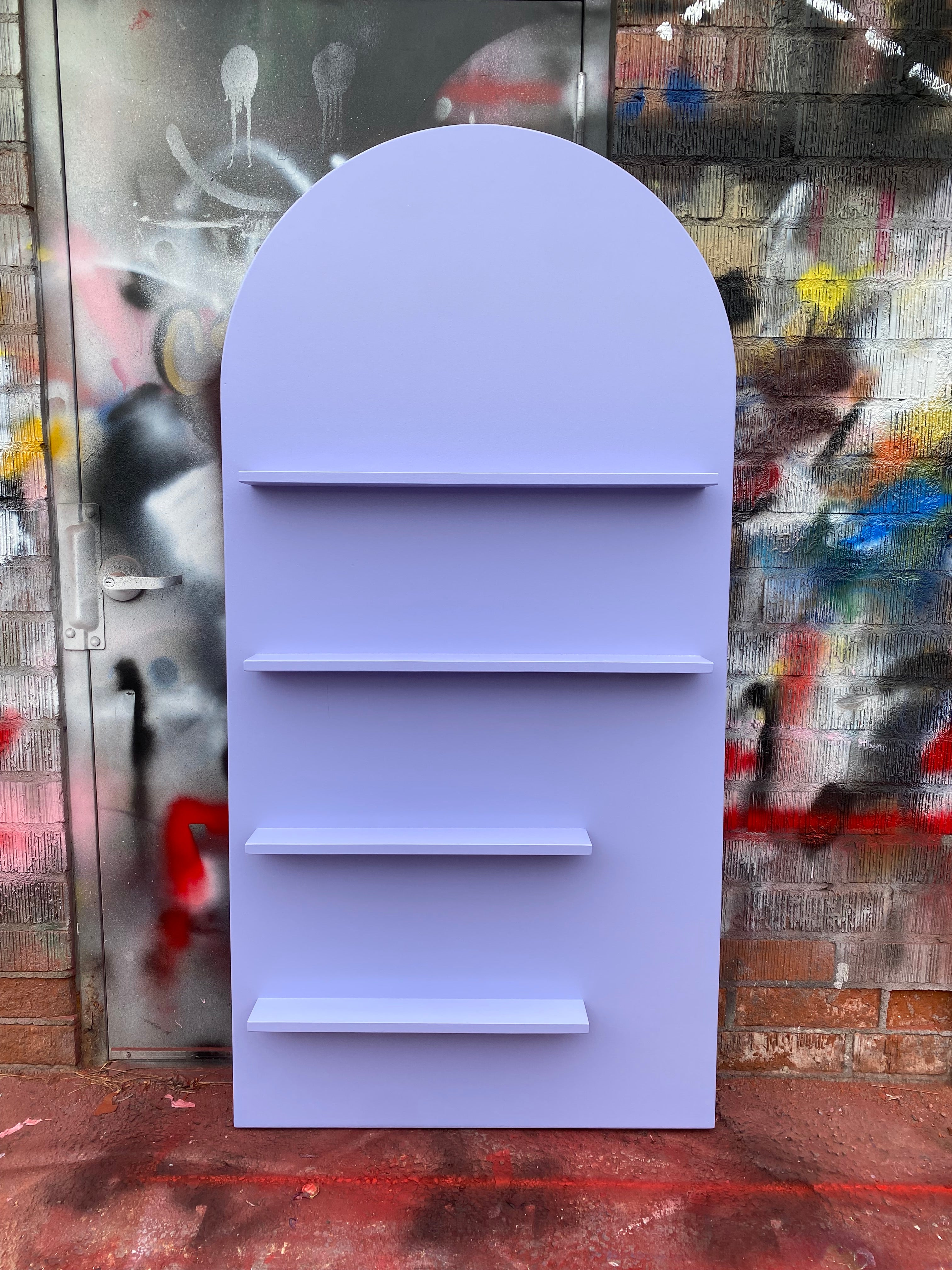 Lavender Arch Shelf Display Wall