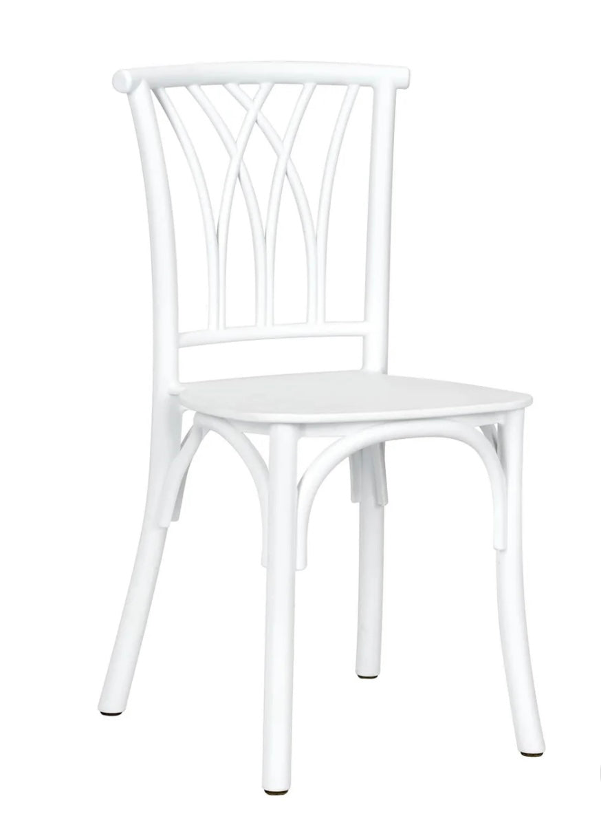 Kids White Willow Chair