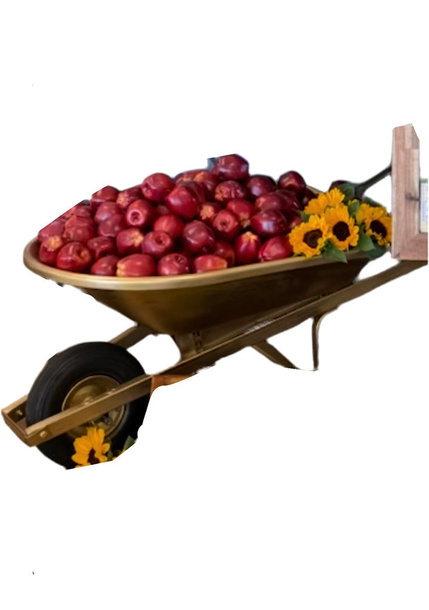 Wheel Barrel Filled With Red Apple