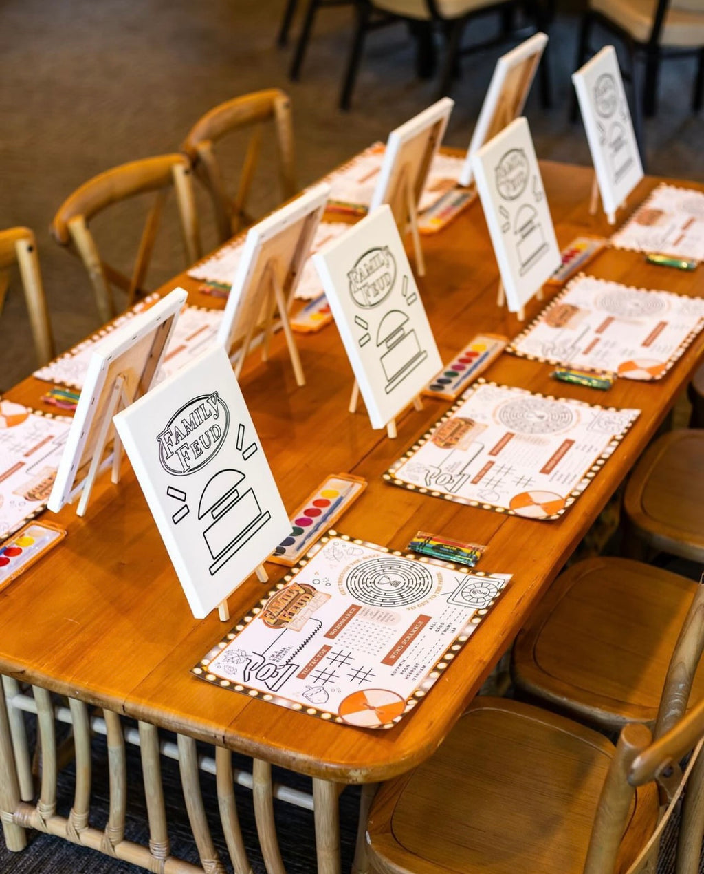 Kids Natural Rattan Rectangular Table