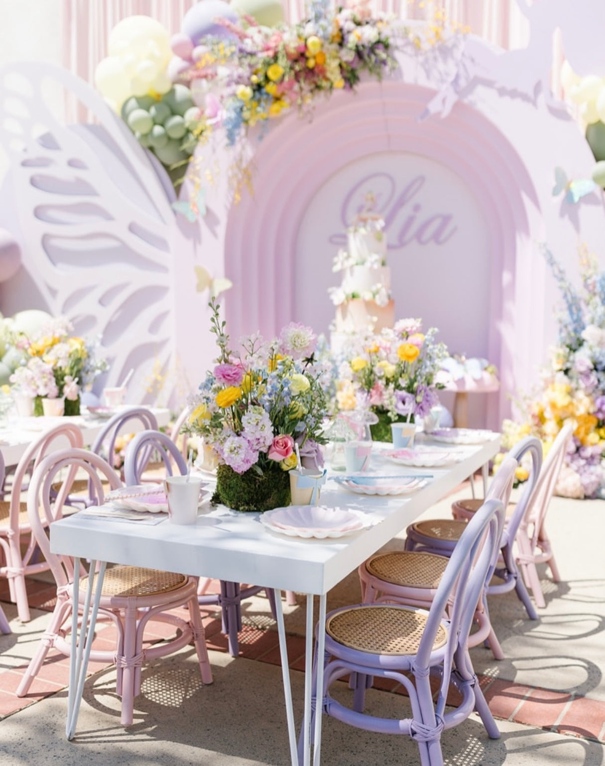 Kids Light Pink Rattan Chair