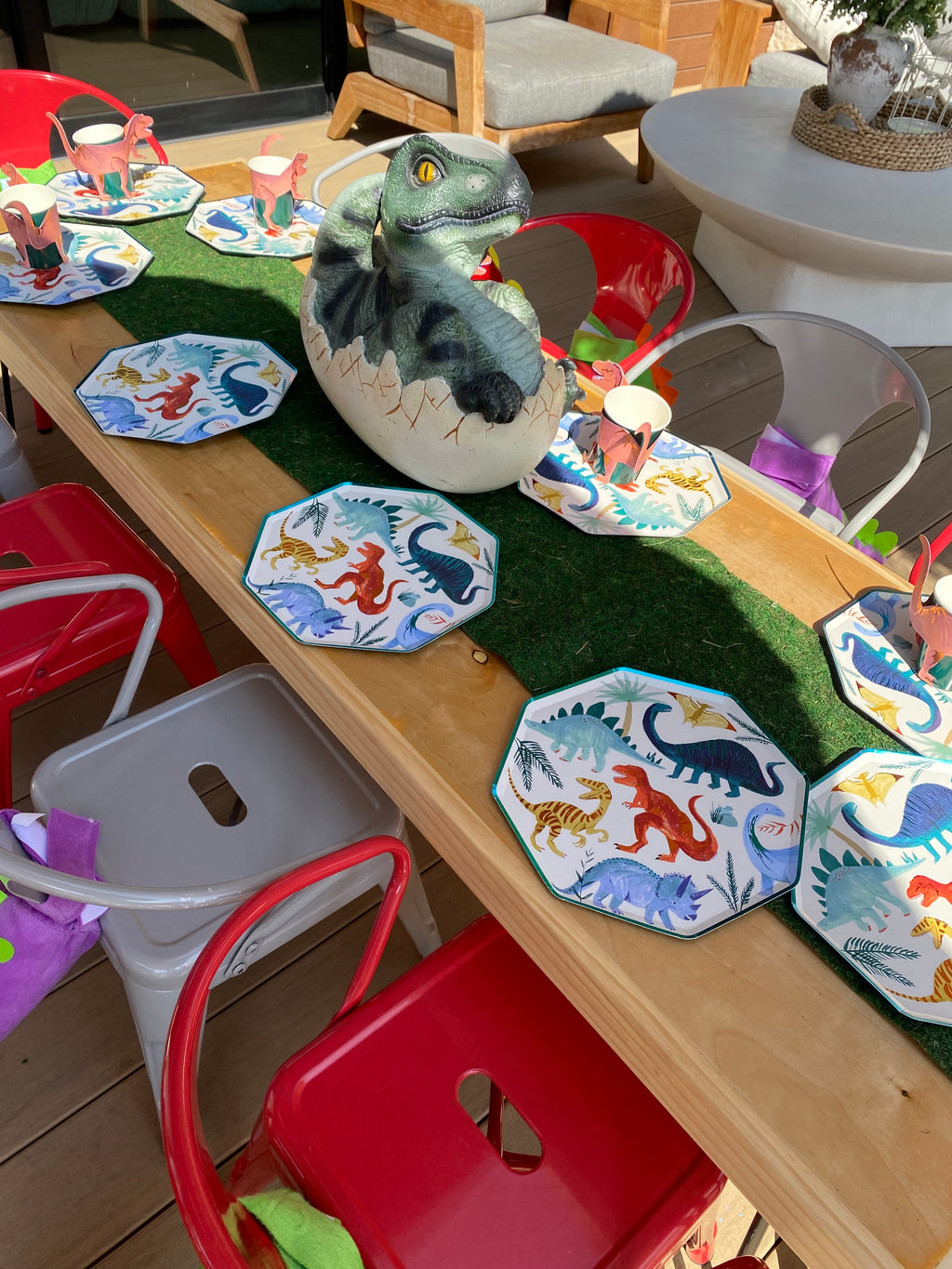 Kids Grey Metal Chair