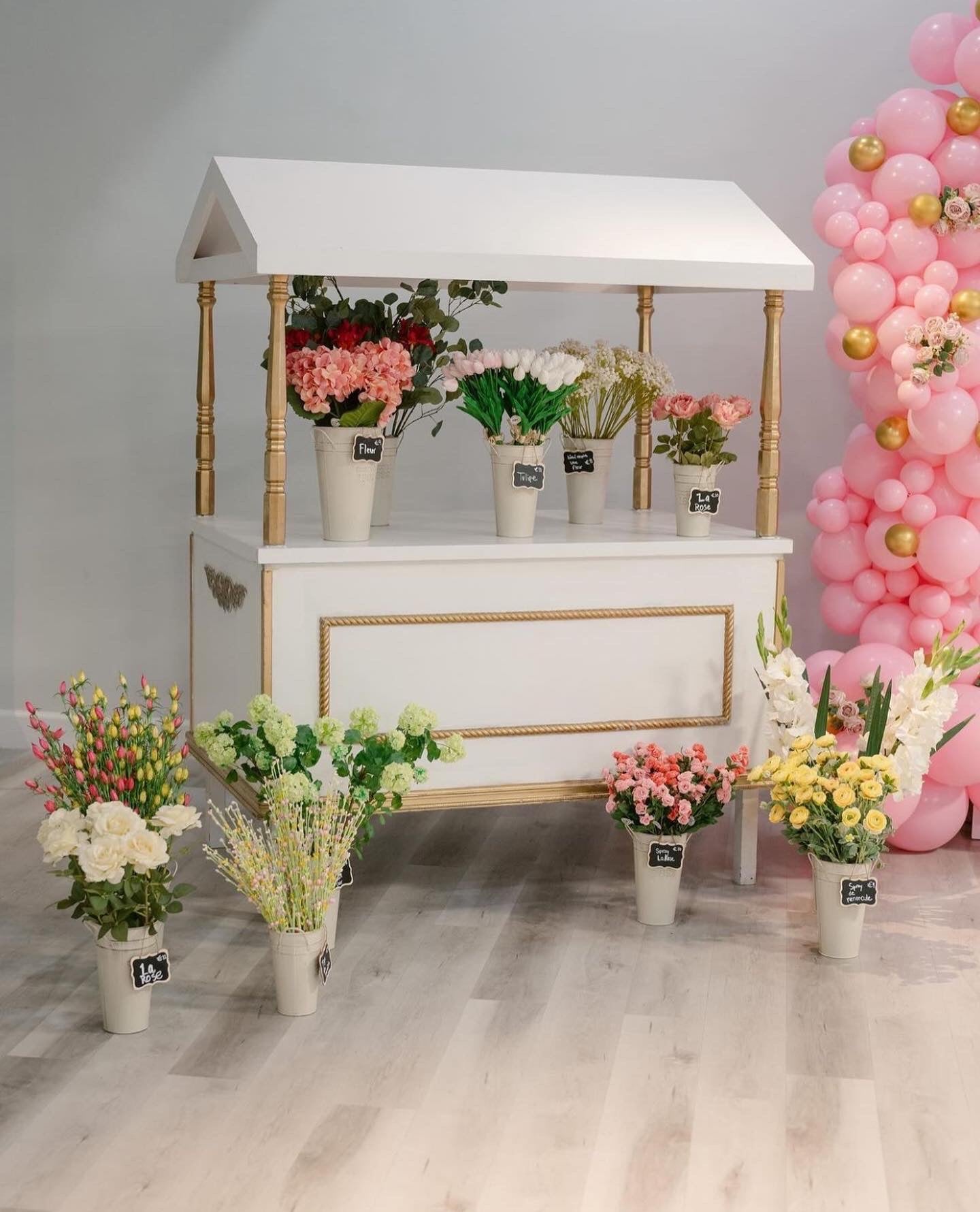 White & Gold Dessert Cart