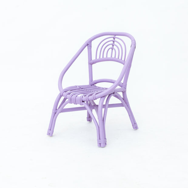 Kids Lavender Rattan Rainbow Chair