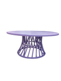Kids Lavender Rattan Round Table