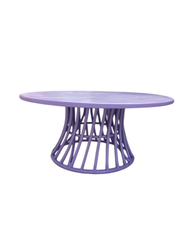 Kids Lavender Rattan Round Table