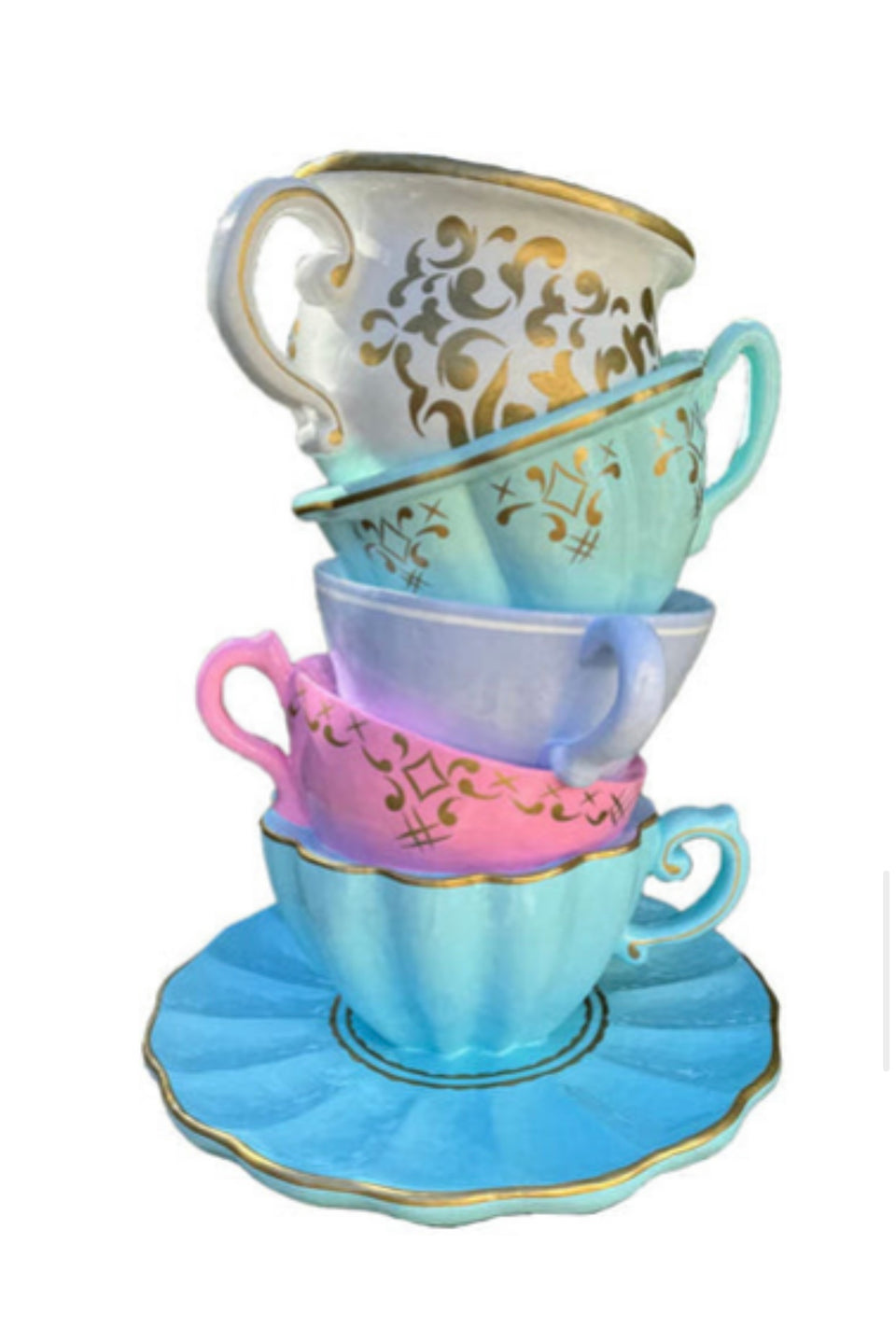 Oversized Stacked Tea Cups