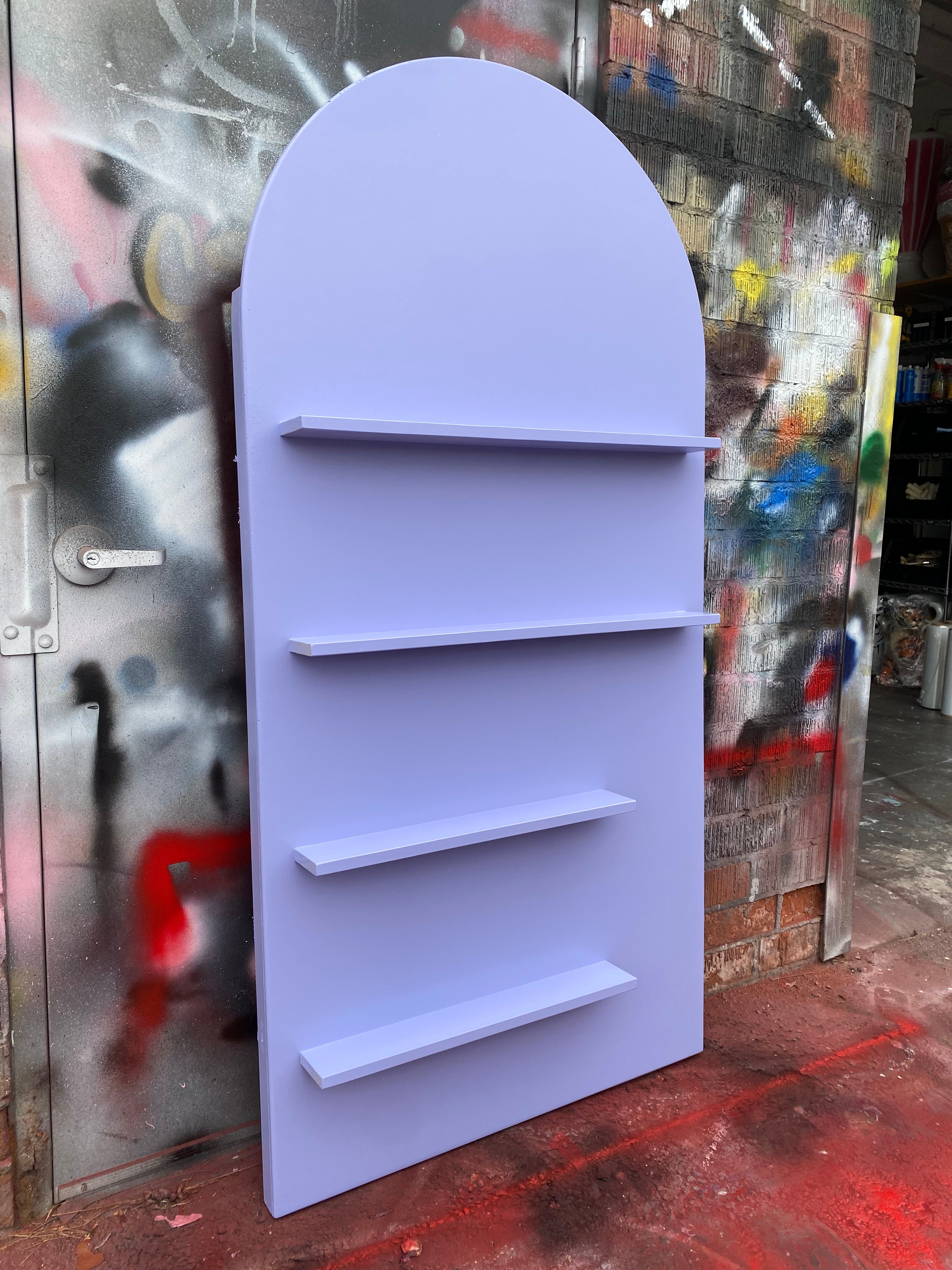 Lavender Arch Shelf Display Wall