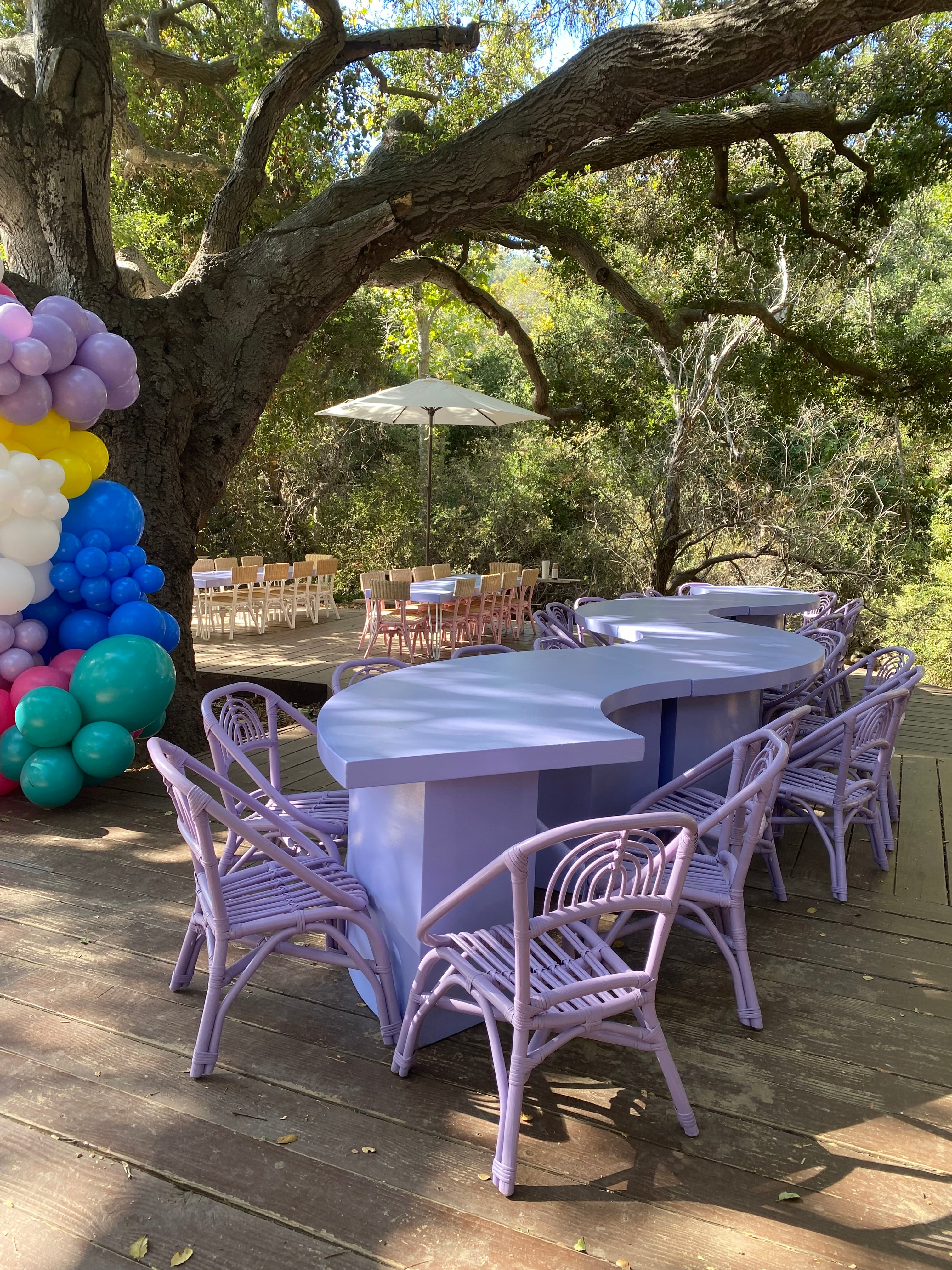 Kids Lavender Serpentine Table