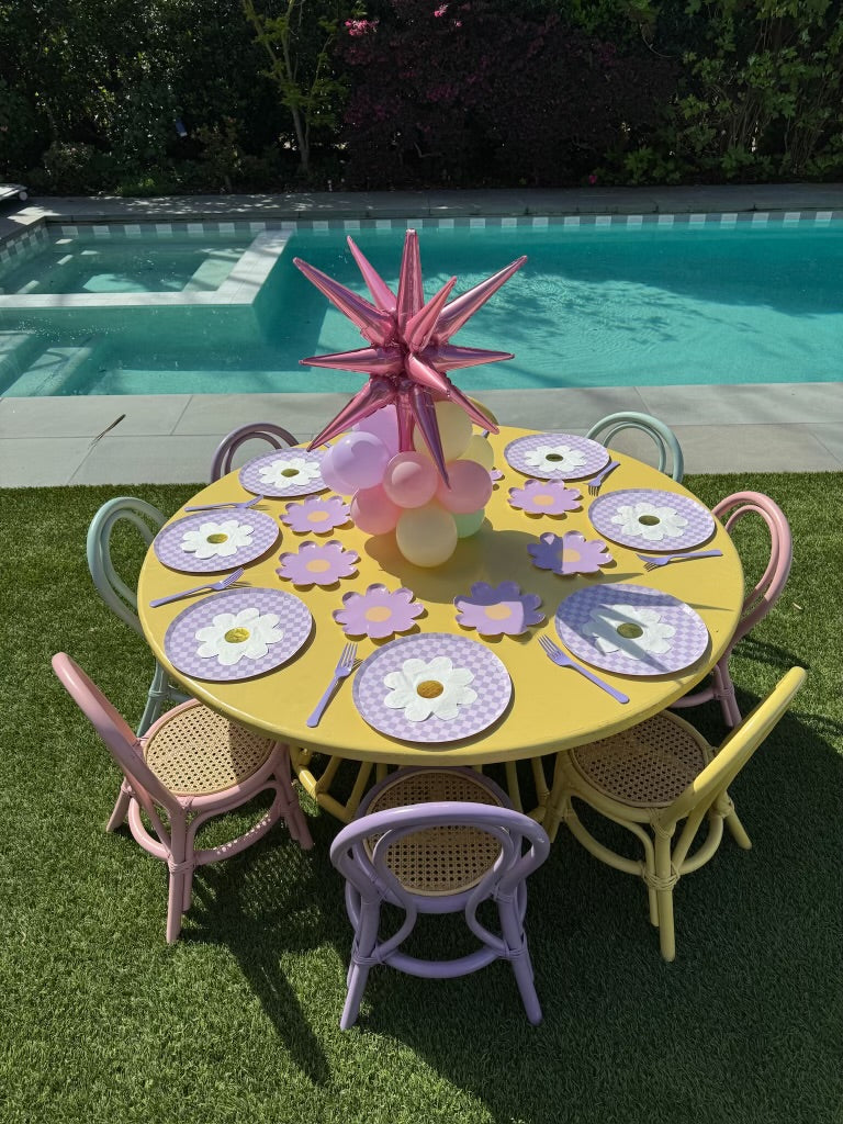 Kids Lavender Rattan Chair