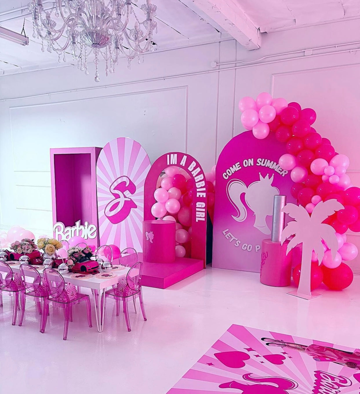 Hot Pink 4x4 Platform Floor Stage