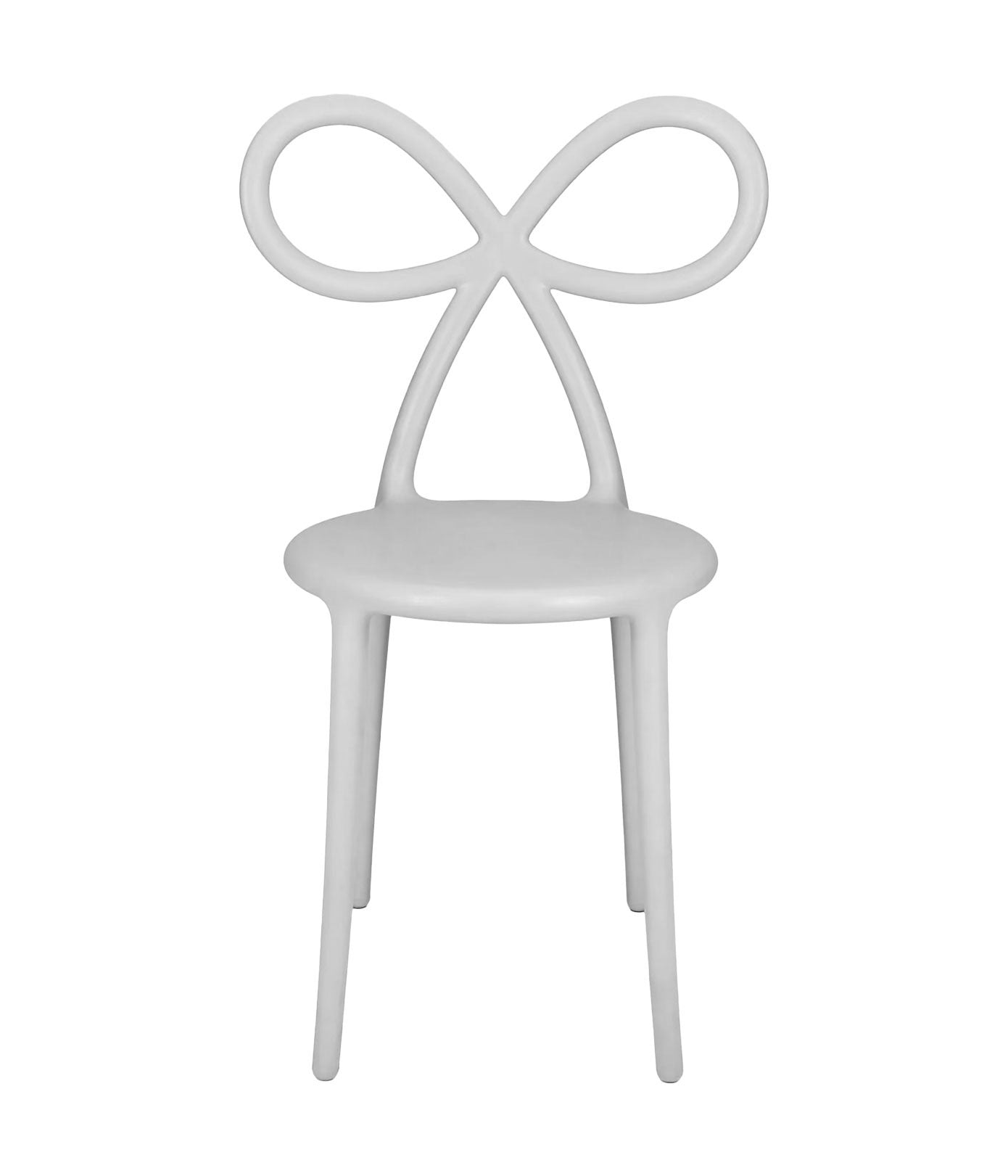 Kids White Resin Bow Chair