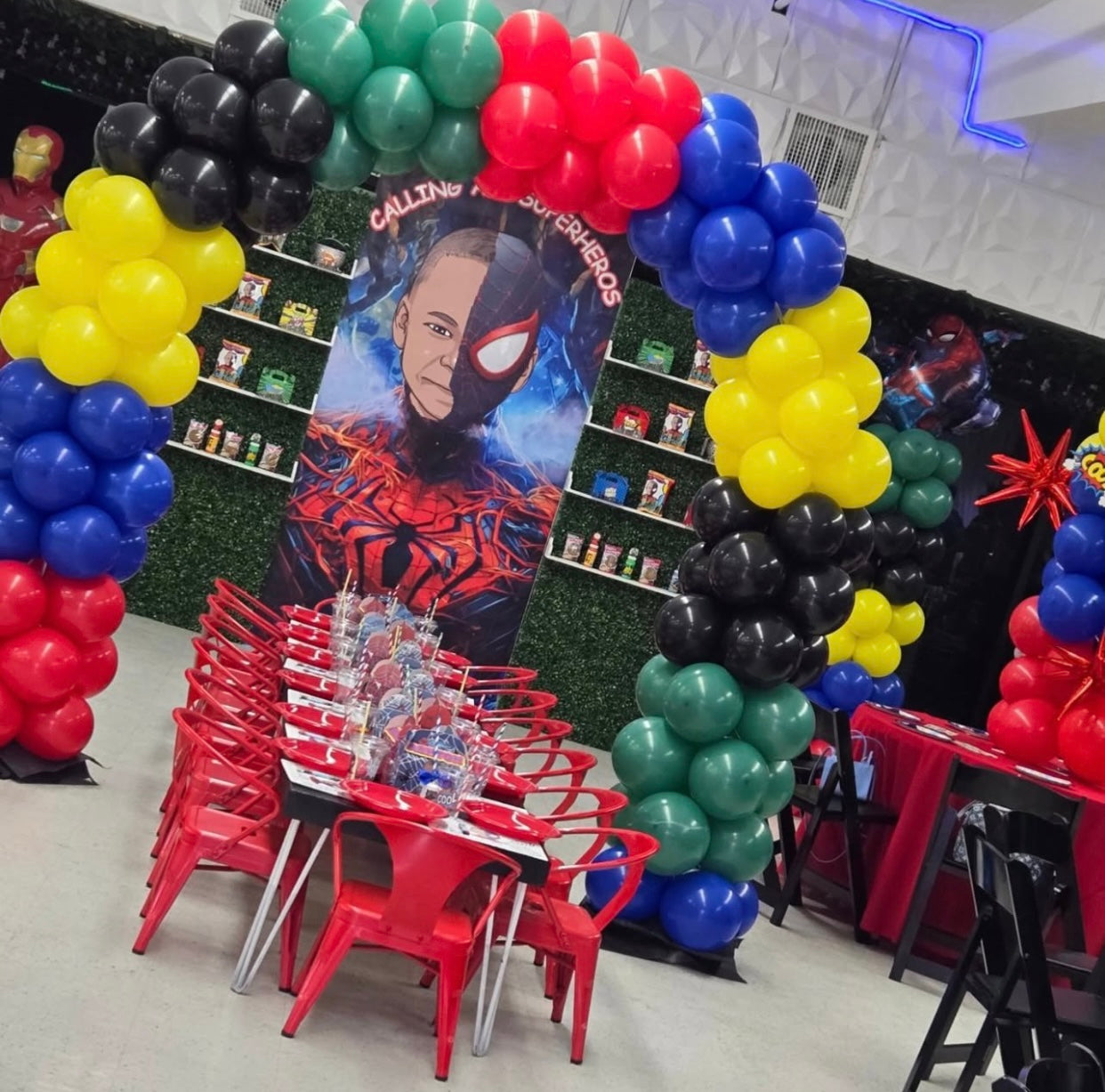 Kids Modern Black Table With White Metal Legs