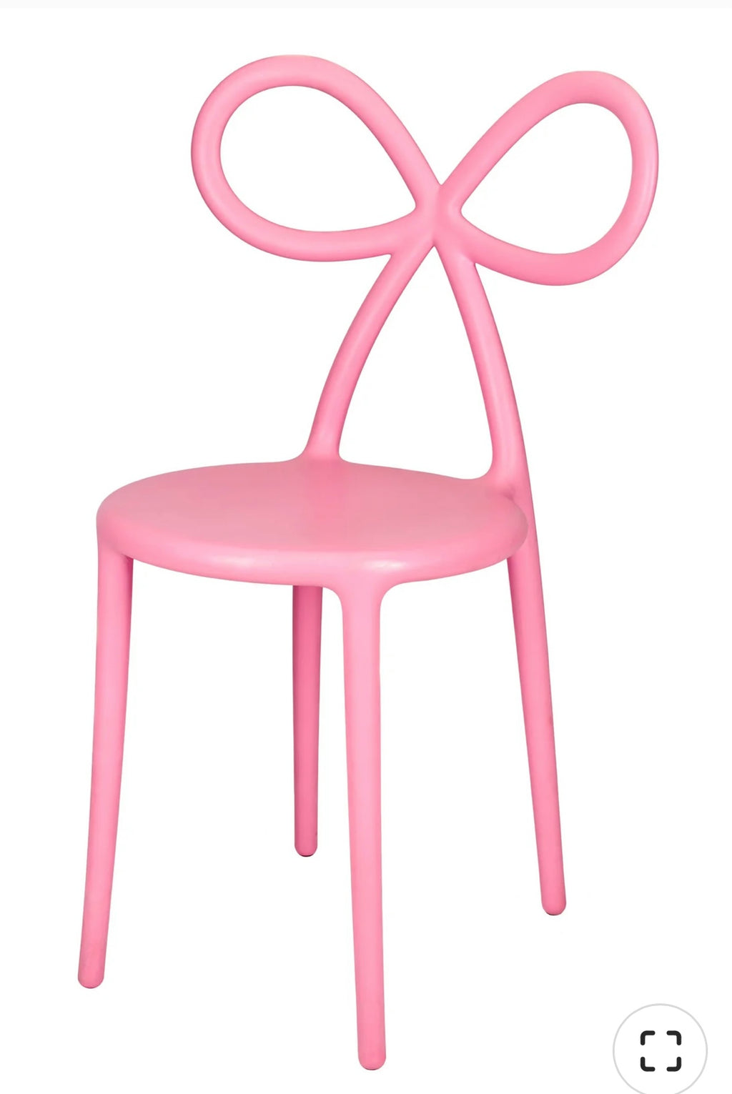 Kids Light Pink Resin Bow Chair