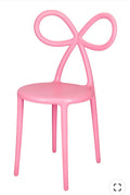 Kids Light Pink Resin Bow Chair