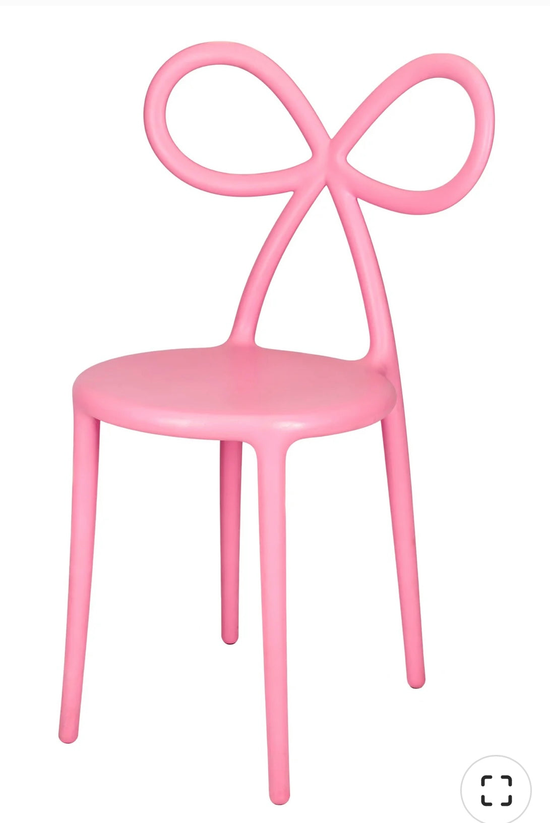 Kids Light Pink Resin Bow Chair