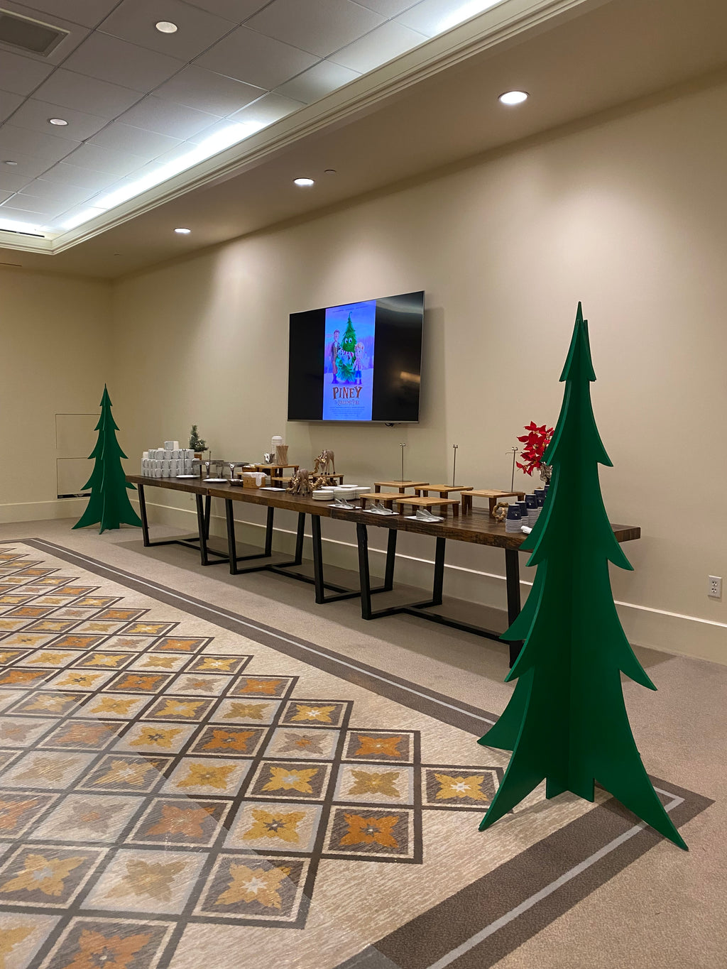 4 Foot Green Christmas Wood Tree