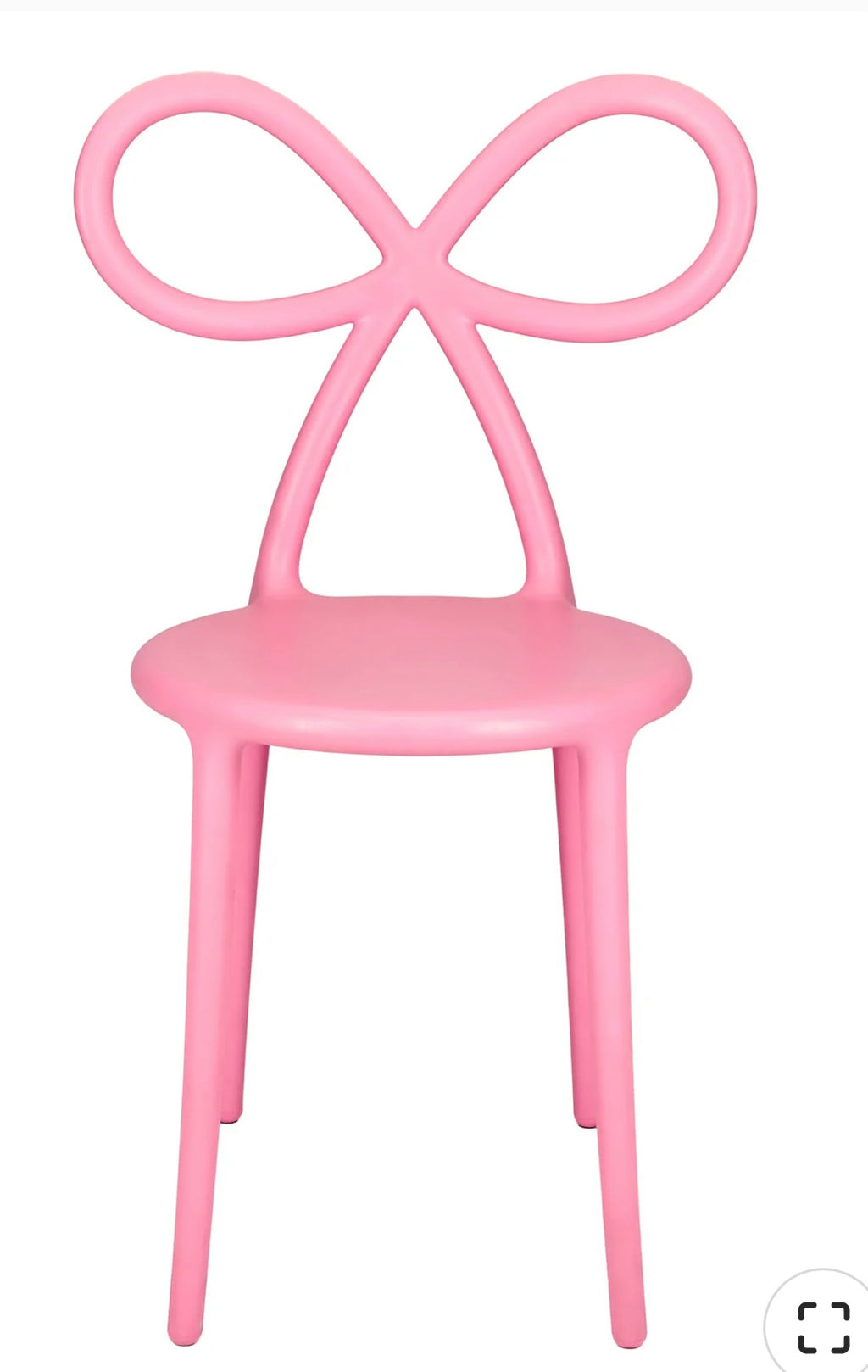 Kids Light Pink Resin Bow Chair