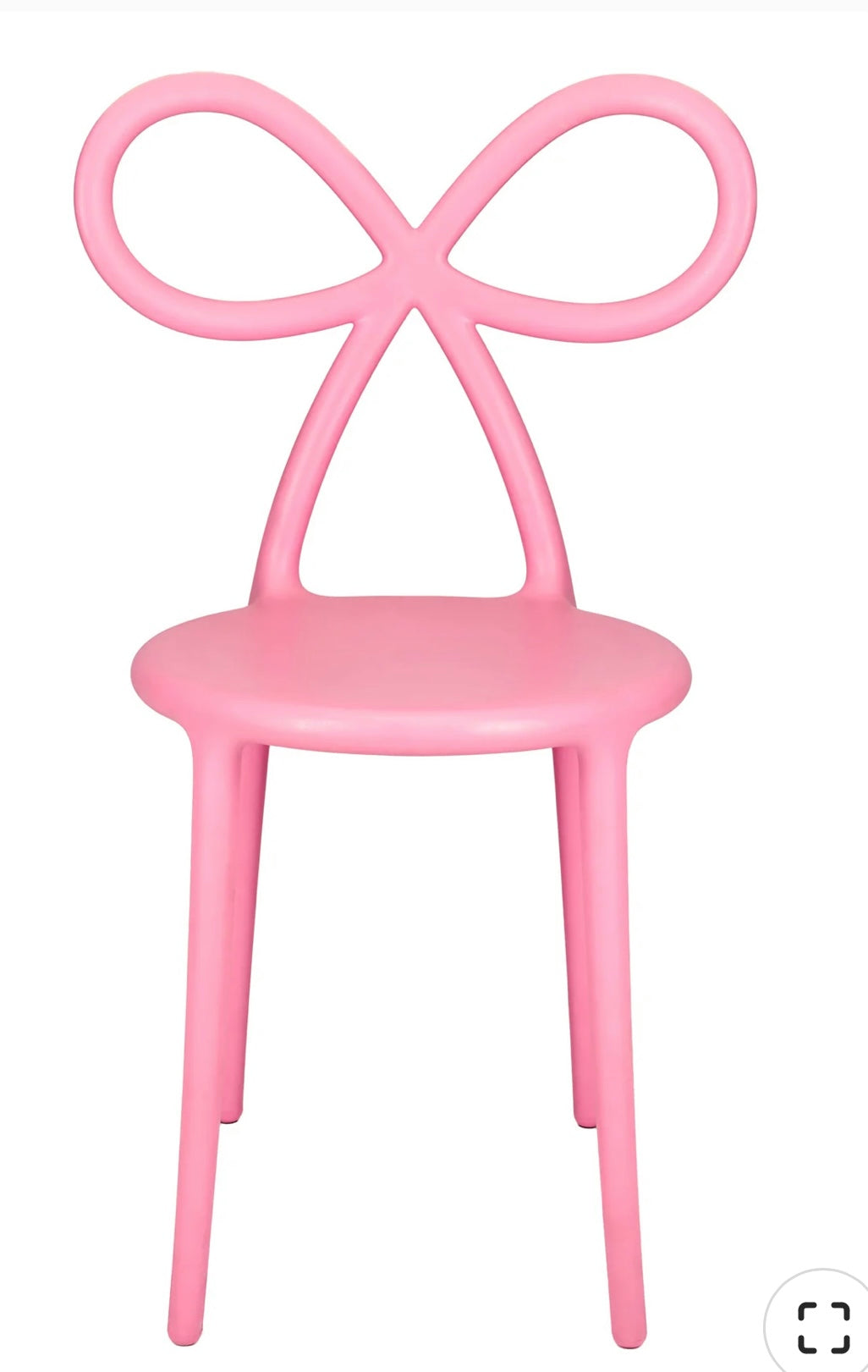 Kids Light Pink Resin Bow Chair