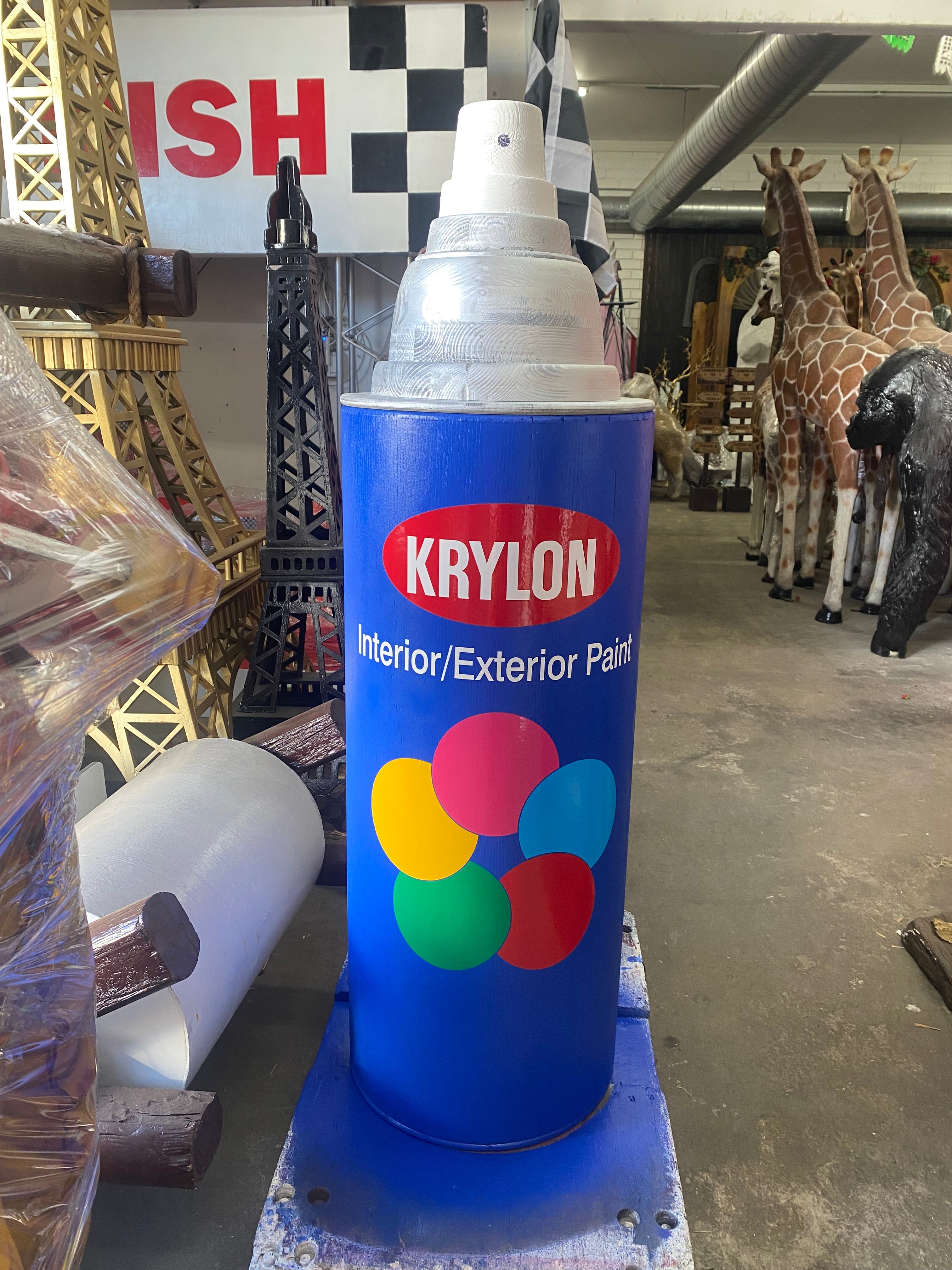 Blue Spray Paint Can