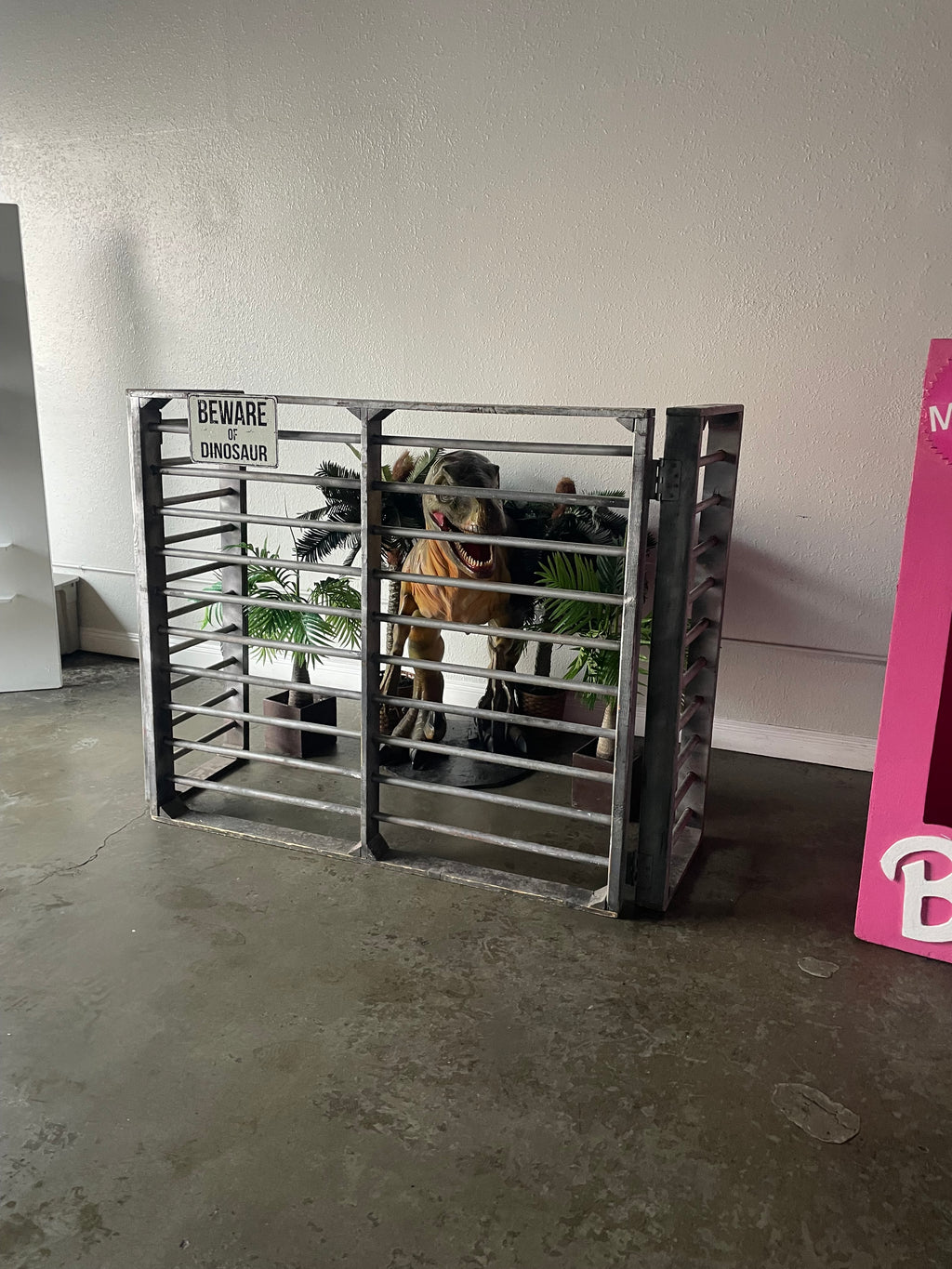 Beware Of The Dinosaurs Tri-fold Gate