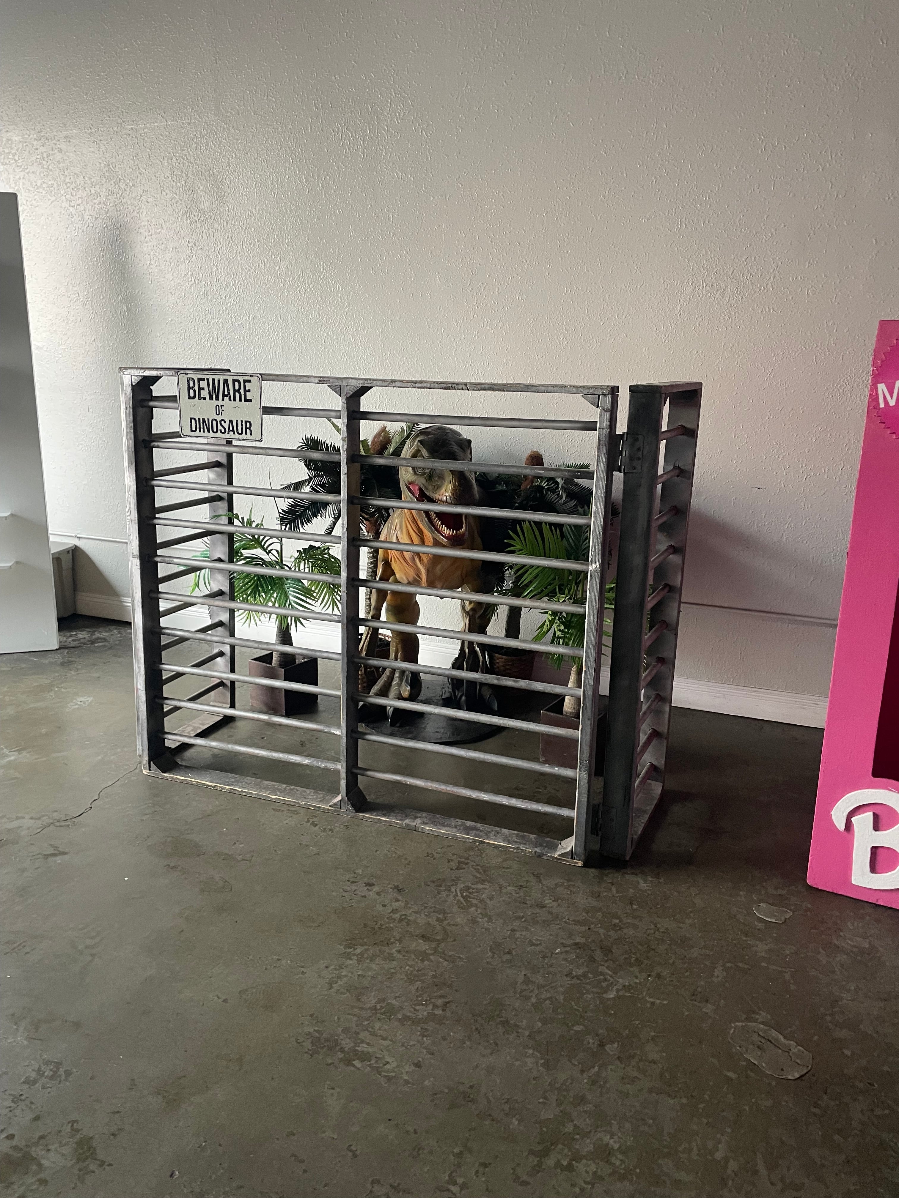 Beware Of The Dinosaurs Tri-fold Gate