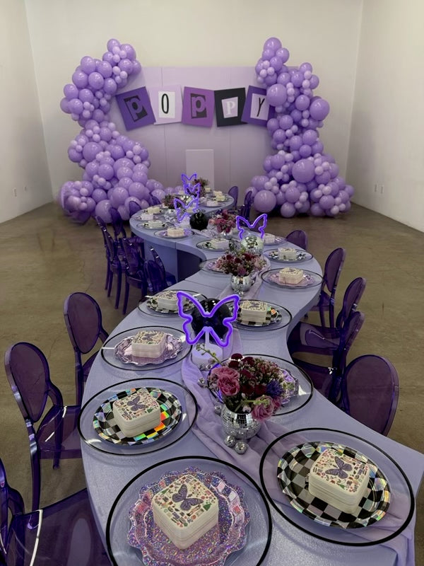 Kids Lavender Serpentine Table